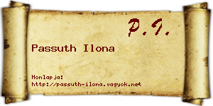 Passuth Ilona névjegykártya
